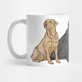 Two of a Kind - Black and Yellow Labs Mug